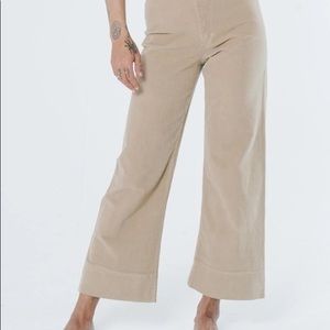 Thrills belle cord sand wide leg